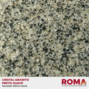 Imagem de REVESTIMENTO CRISTAL GRANITO PRETO SUAVE 23 KG - ROMA